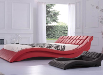 Double Marriage Bed Beds XXL Leather Frame new Double bed Designer Upholstery