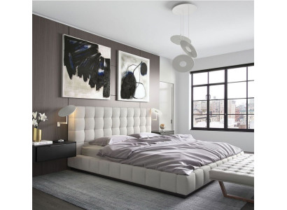 Modern Frame Luxury Sleep Room Beds Hotel Design Leather Bed