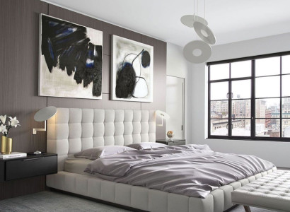 Modern Frame Luxury Sleep Room Beds Hotel Design Leather Bed