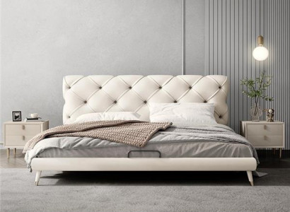 Beds 180x200cm Sleep Room Textile Fabric Bed Chesterfield Design Luxury