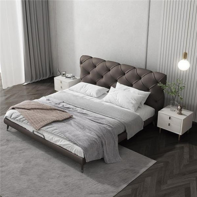 Beds 180x200cm Sleep Room Textile Fabric Bed Chesterfield Design Luxury