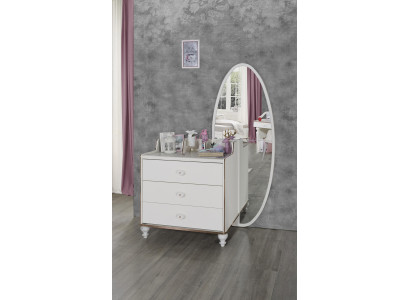 Chest of drawers with Mirror Furniture Modern Chest of drawers Wood Youth Room White new