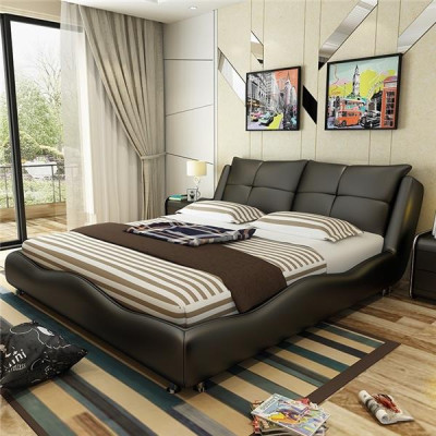 Modern Hotel Frame Luxury Sleep Room Beds Design Leather Bed