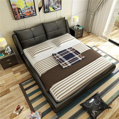 Modern Hotel Frame Luxury Sleep Room Beds Design Leather Bed