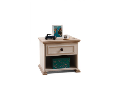 Design Modern Furniture Bedside table Children Side Youth Room Beige Wood