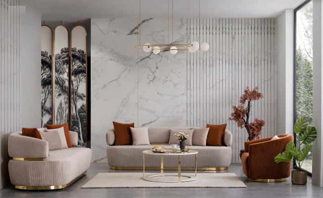 Big Velvet Sofa Couch Oval Couches Round Sofa Fabric Textile Three Seater