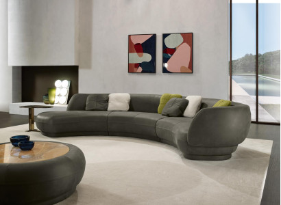 Round sofa Corner sofa 6 Seater Couch Sofa Leather Luxury Furniture Living room