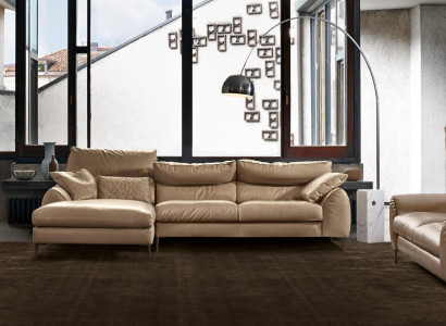Corner sofa L-shape Living room Sofa Couch Upholstery Corner Suite Beige Leather Sofas new