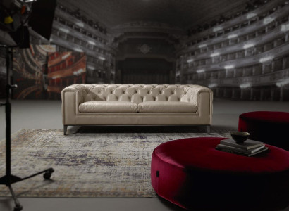 Sofa 3 Seat Living room Chesterfield Furniture Design Luxury Italian Style Beige