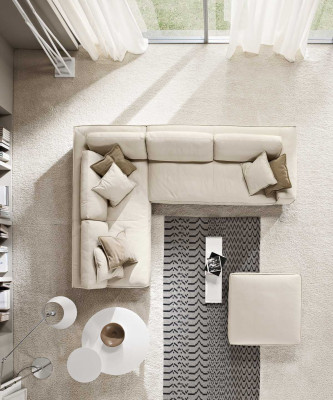 Living room Corner sofa L-shape Modern White Design Sofas new