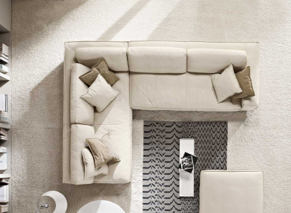 Living room Corner sofa L-shape Modern White Design Sofas new