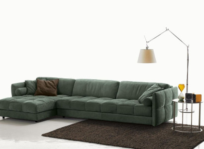 Corner sofa Textile Sofa Upholstery Corner Modern Couch Living room L-shape Design