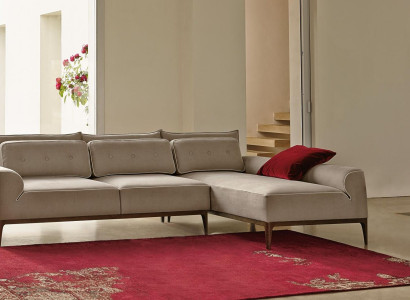 Corner sofa L-shape Couch Luxury Furniture Sofa Gray Design Living room Furniture Italian