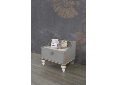 Bedside table Design Childrens room Luxury Tables Sleep Room Wood Gray