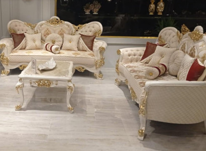 Three-seater sofa set 3+3 Seat Couch Sofa Sofas Armchair Seat Fabric Upholstery 2-piece