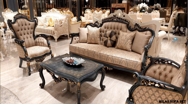 Sofa set 3+1+1 Seater Coffee table Luxury Suite Set Sofas Armchair Fabric Sofa