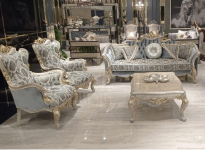 Sofa set 3+1+1 Seater Coffee table Luxury Sofa Armchair Sofas Fabric Couch Table