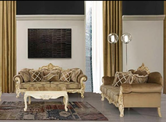 Sofa set 3+3 Seat Classic Furniture Sofa Sofas Fabric Living room Couch Set new