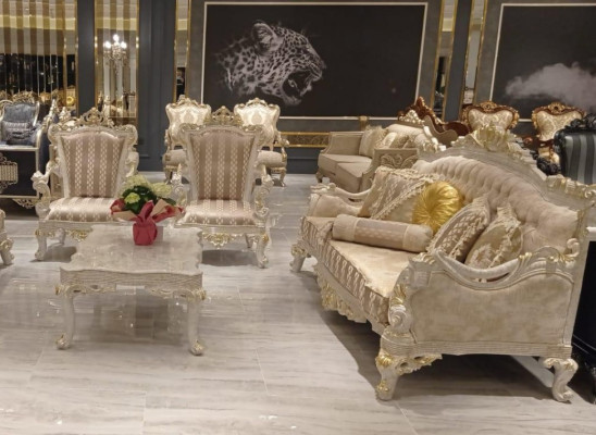 Suite Sofa Armchair Sofa set 3+1+1 Seater Sofas Set Upholstered Set Baroque
