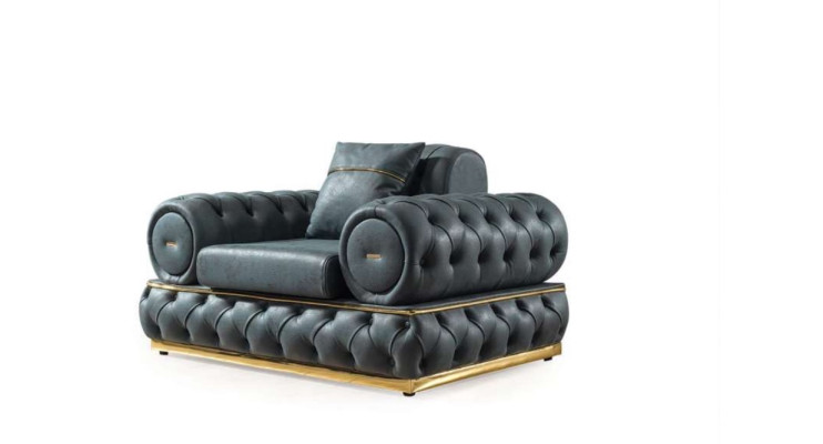 Sofa set 3+3+1 Seater Suite Sofa Armchair Sofas Leather Luxury Chesterfield
