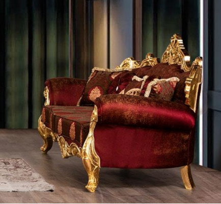 Suite Sofas Armchair Sofa set 3+1+1 Seater Luxury Fabric Living room Baroque