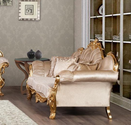 Sofa set 3+1+1 Seater Sofa Armchair Sofas Seat Suite Group Fabric Baroque