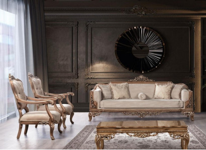 Suite Sofa Armchair Sofa set 3+1+1 Seater Luxury Group Baroque Rococo Furniture