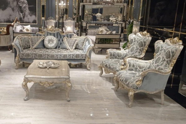 Sofa set 3+1+1 Seater Luxury Sofa Armchair Fabric Group Suite Living room