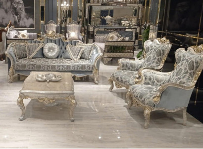 Sofa set 3+1+1 Seater Luxury Sofa Armchair Fabric Group Suite Living room