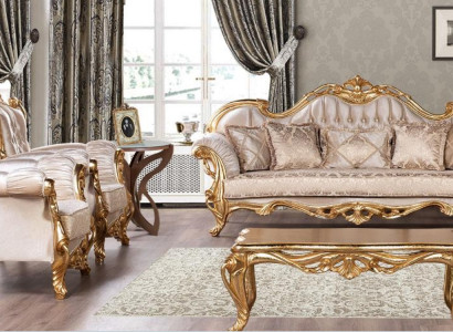 Suite Sofa set 3+1+1 Seater Coffee table Sofa Luxury Fabric Armchair Sofas new