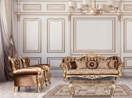 Sofa set 3+1+1 Seater Luxury Suite Sofa Sofas Armchair Set Baroque Living room