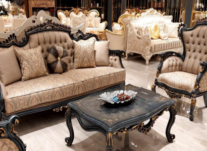 Sofa set 3+1 Seater Luxury Suite Set Sofas Armchair Fabric Sofa Baroque Rococo