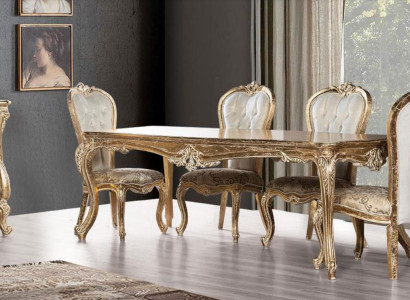 Dining room Dining table Chair Group Suite Set Wood Table Tables Baroque Sets 5pcs