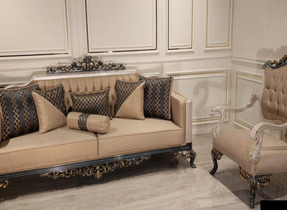 Luxury Suite Set Sofa set 3+1 Seater Sofa Sofas Armchair Fabric 2pcs. sets