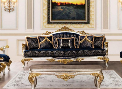Seat three-seater sofa 3 seater sofa sofas fabric style baroque rococo classic new