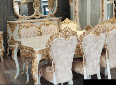 Table Dining room table Dining table Dining room Wood Tables Baroque Dining Luxury Furniture new