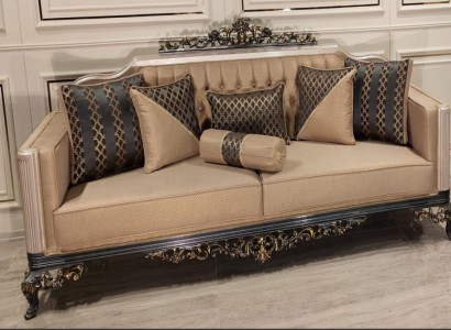 Three Seater Sofa 3 Seater Baroque Rococo Sofa Sofas Armchair Fabric Couch Furniture new