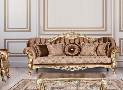 Luxury Three Seater Sofa 3 Seater Baroque Rococo Sofa Sofas Armchair Fabric Style Furniture