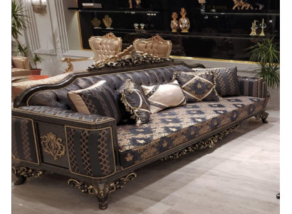 Sofa 3 Seater Furniture Fabric Three Seater Sofas Luxury Living room Baroque Style 3er new