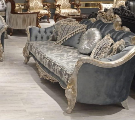 Three Seater Sofa 3 Seat Couch Furniture Classic Sofas Fabric Style Baroque Rococo new