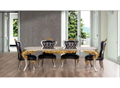 Set of 4x Chairs Dining room chair Chair Lehn luxury Dining room Dining style Baroque 4 pieces.