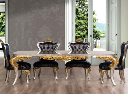 Set of 4x Chairs Dining room chair Chair Lehn luxury Dining room Dining style Baroque 4 pieces.