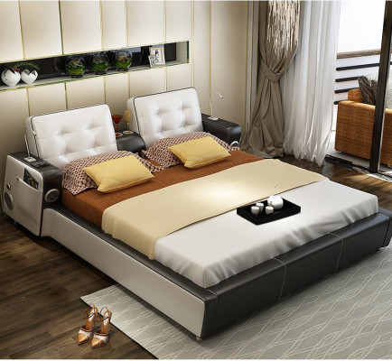 Bed Music System USB Beds Multifunction Luxury Furniture Bedroom