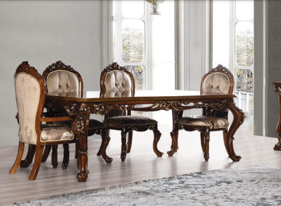 Table Dining room table Dining table Dining room Wood Tables Baroque Dining Luxury Furniture new