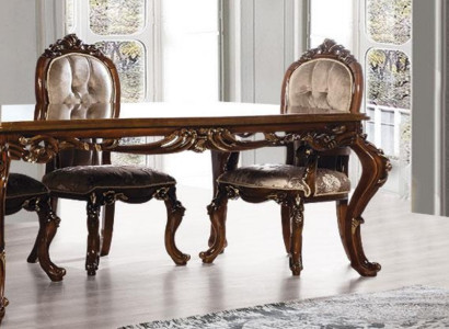 Dining room chair Chair Furniture Wood Luxury Dining room Dining Fabric Style Baroque Chairs
