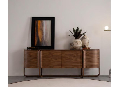 Brown Luxury Wood Chest of drawers Modern Sideboard Living room Furniture Console