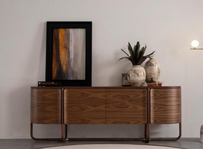 Brown Luxury Wood Chest of drawers Modern Sideboard Living room Furniture Console