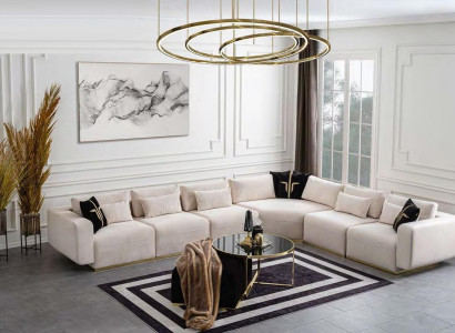 L-shape Living landscape Luxury Sofa Living room Couch Modern Furnishings