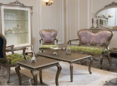 Sofa Set 2+1+1 Seat Luxury Coffee table Side table Armchair Suite 6pcs