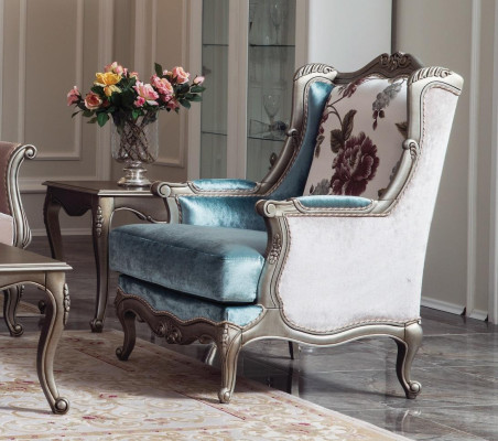 Sofa set Classic Sofa Couch Set Coffee table 2x Armchair Luxury Set 4 pieces.